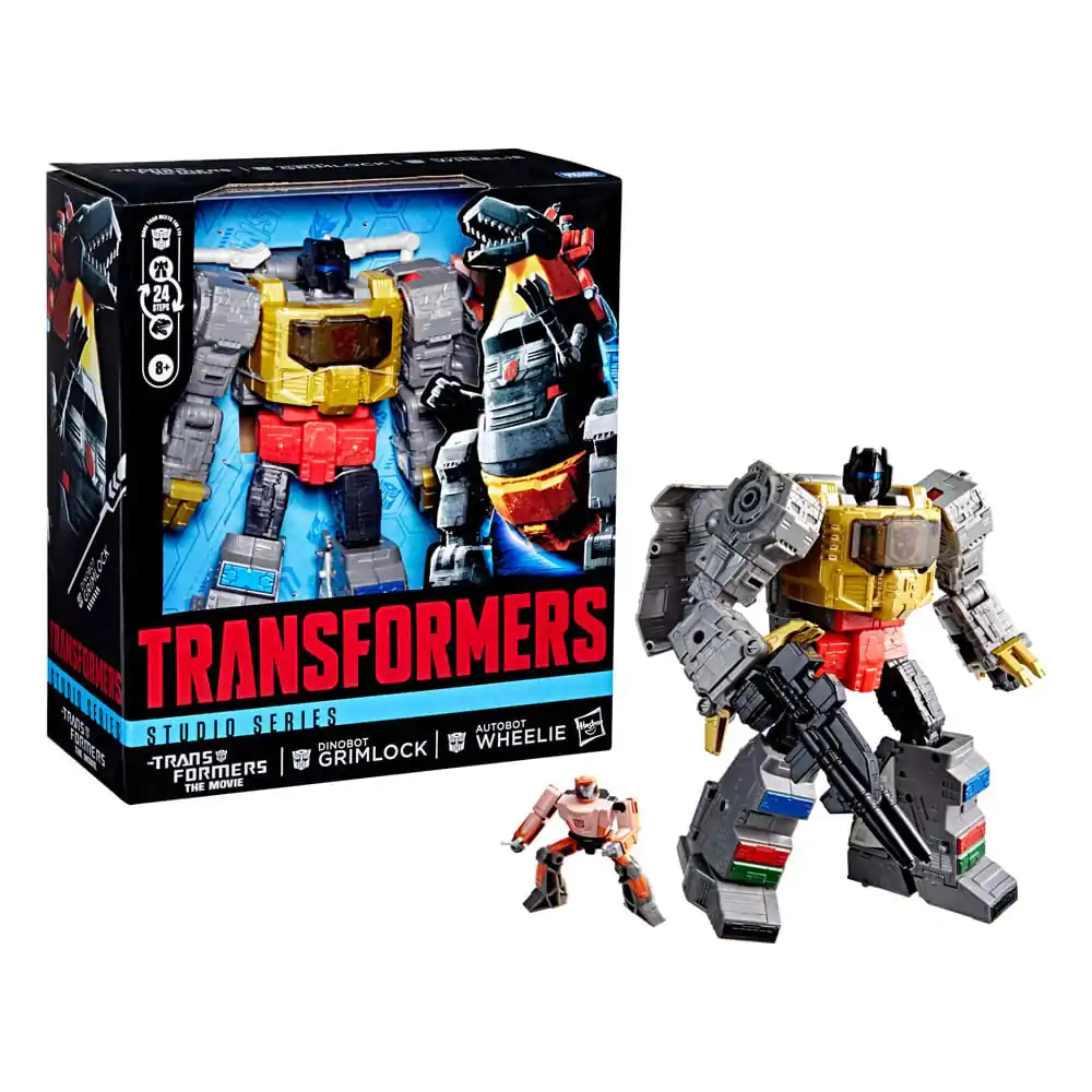 The Transformers: The Movie Studio Series Leader Class Figurka Akcji Dinobot Grimlock i Autobot Wheelie 22 cm zdjęcie produktu