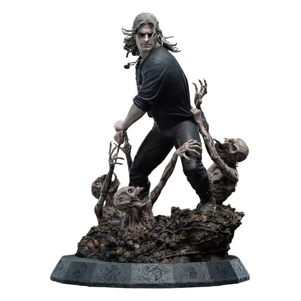 Statua Wiedźmin 1/4 Geralt Biały Wilk 51 cm zdjęcie produktu