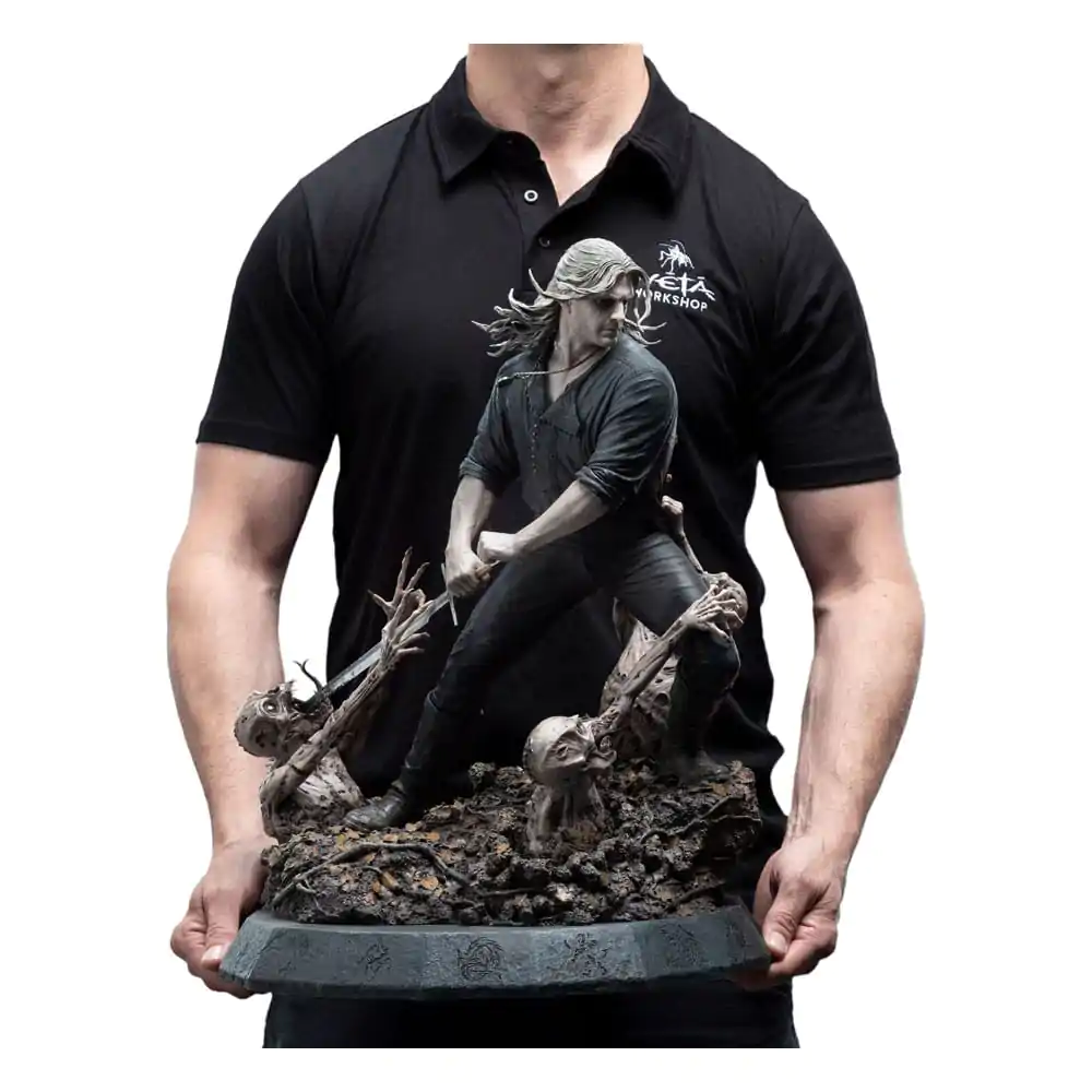 Statua Wiedźmin 1/4 Geralt Biały Wilk 51 cm zdjęcie produktu