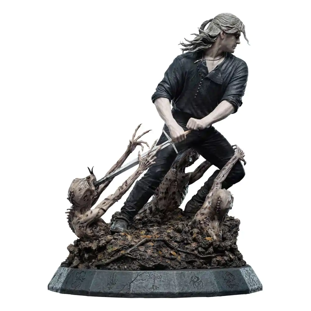 Statua Wiedźmin 1/4 Geralt Biały Wilk 51 cm zdjęcie produktu