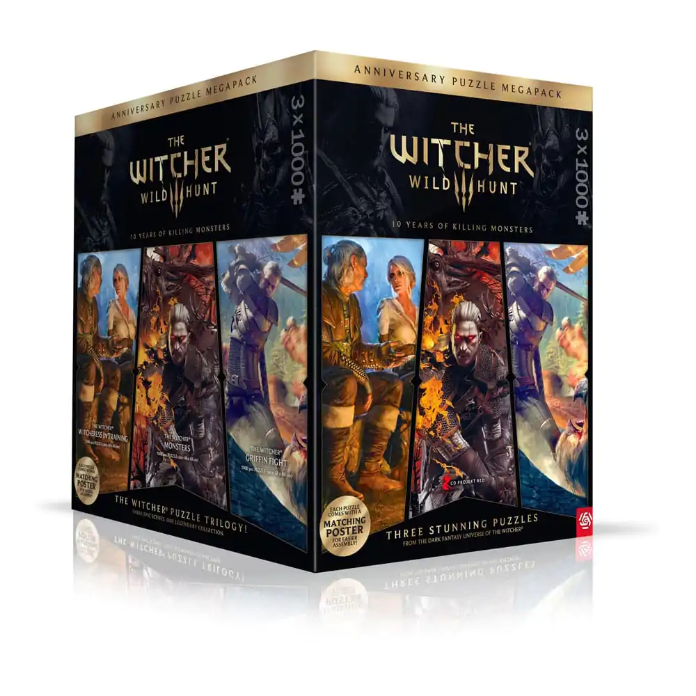 The Witcher 3 Puzzle Trylogia Dziki Gon 10 Lat Zabijania Potworów (3 x 1000 elementów) zdjęcie produktu