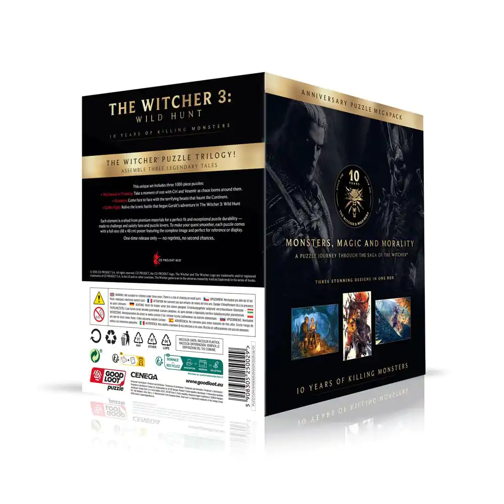 The Witcher 3 Puzzle Trylogia Dziki Gon 10 Lat Zabijania Potworów (3 x 1000 elementów) zdjęcie produktu
