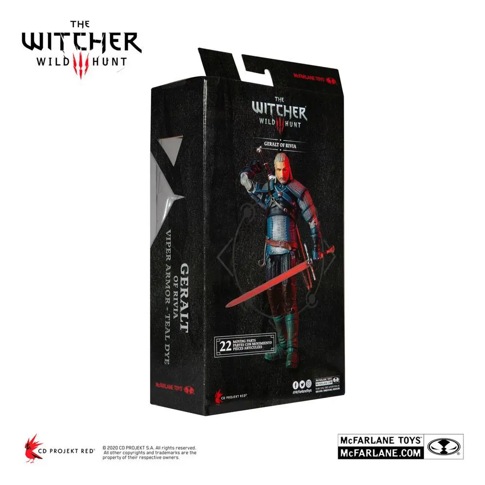 Figurka Akcji The Witcher Geralt z Rivii (Viper Armor: Teal Dye) 18 cm zdjęcie produktu