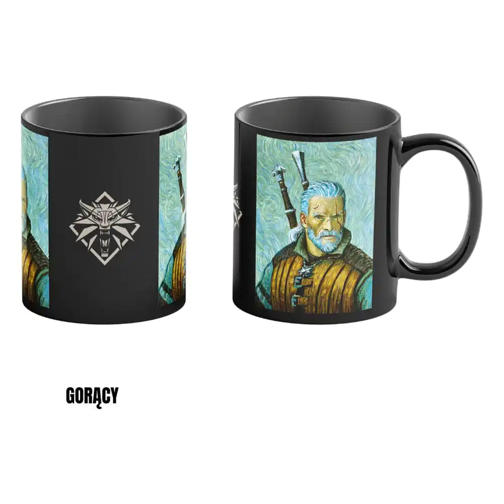 The Witcher III: Dziki Gon Game Art Chronicles Kubek zmieniający kolor pod wpływem ciepła Geralt inspirowany Vincentem van Goghiem 450 ml zdjęcie produktu