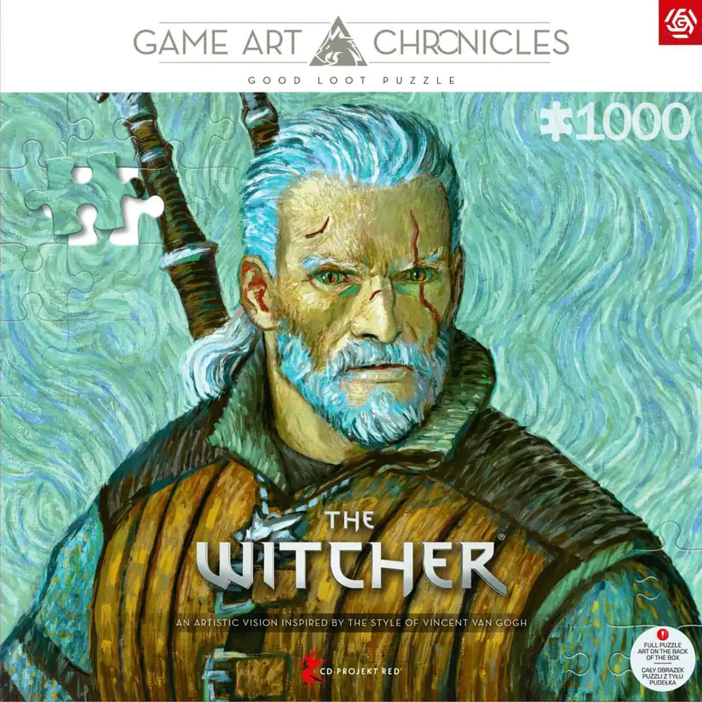 The Witcher III: Dziki Gon Game Art Chronicles Puzzle Geralt inspirowane twórczością Vincenta van Gogha (1000 elementów) zdjęcie produktu