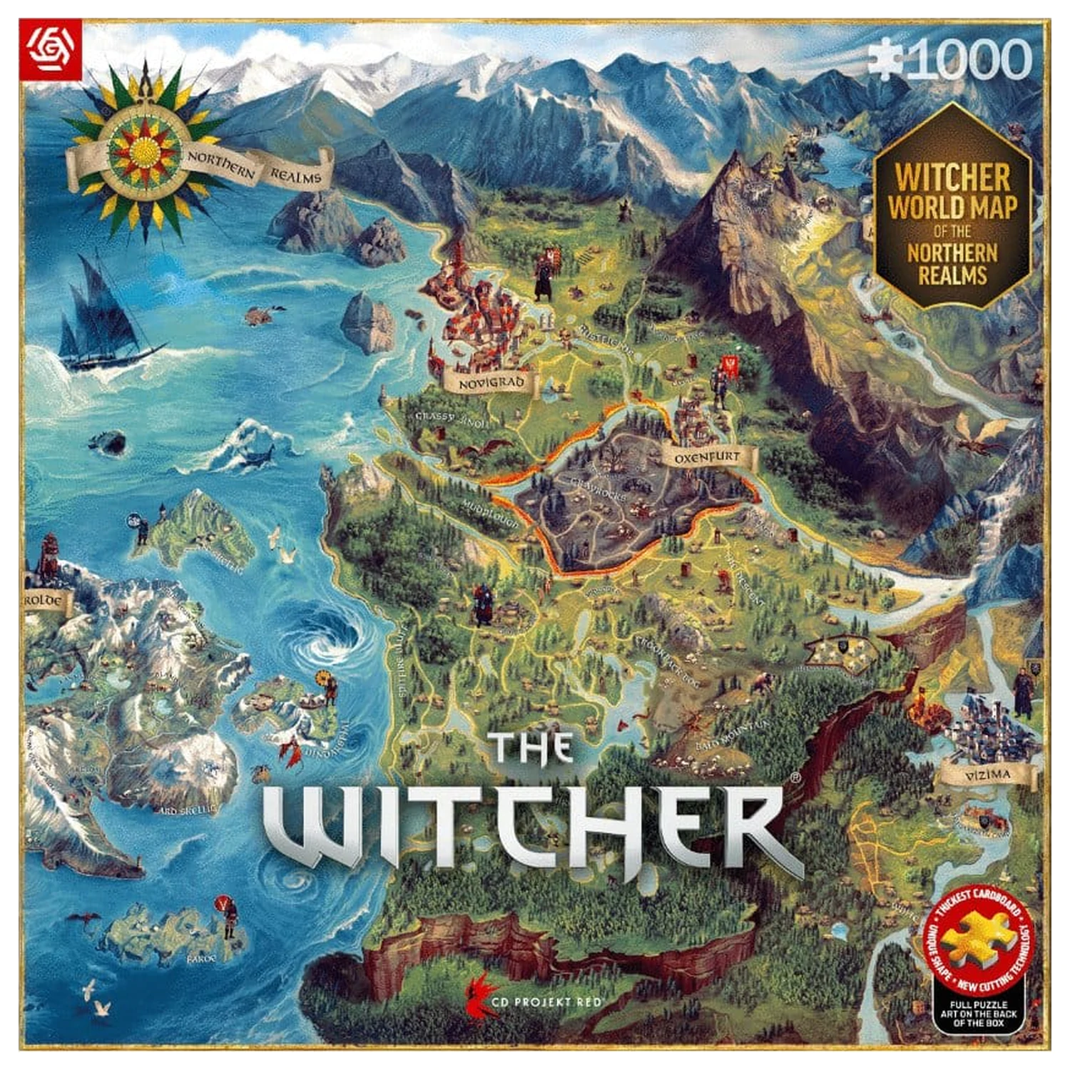 The Witcher Puzzle Mapa Północnych Królestw (1000 elementów) zdjęcie produktu
