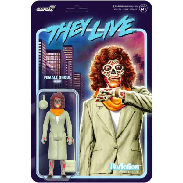 Oni Żyją ReAction Figurka Akcji Fala 02 Female Ghoul (Glow) 10 cm zdjęcie produktu