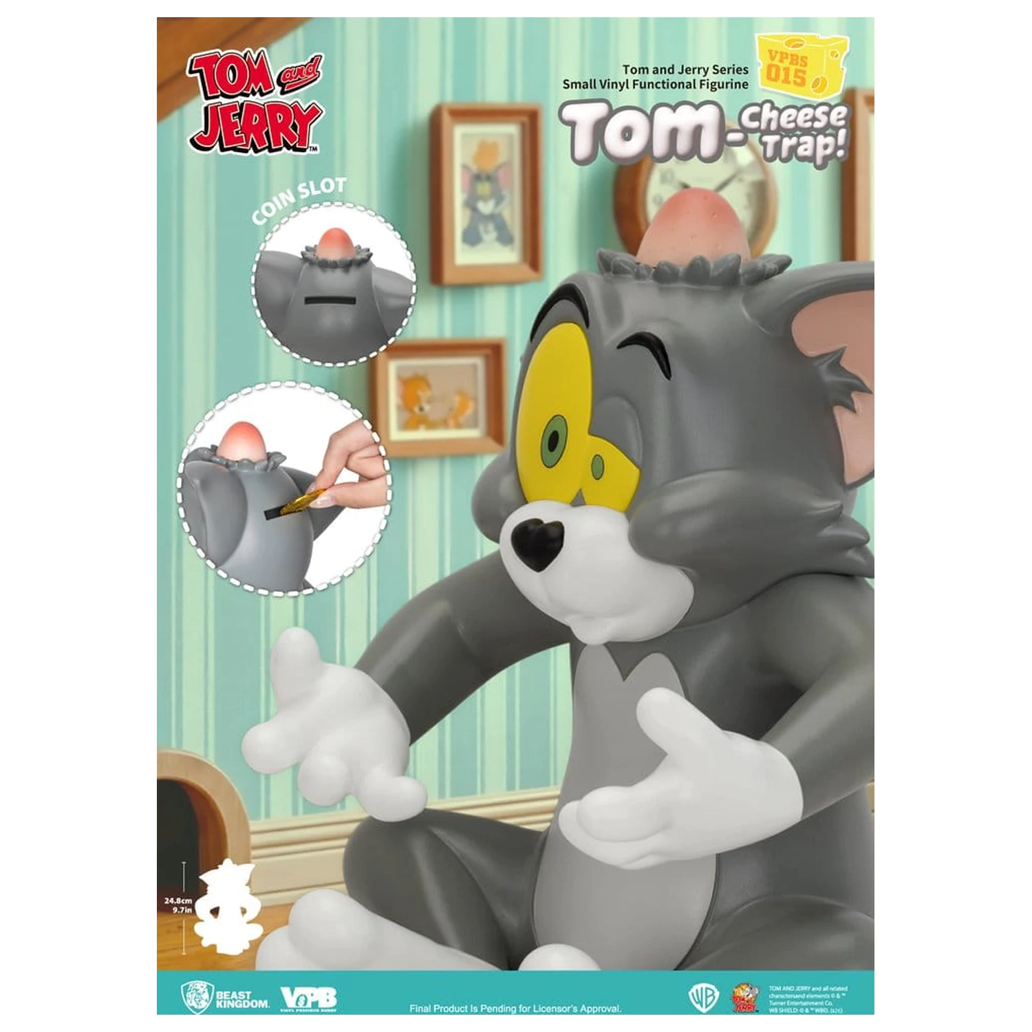 Tom and Jerry Winyl Bank Small Series Tom-Cheese Trap! 25 cm zdjęcie produktu