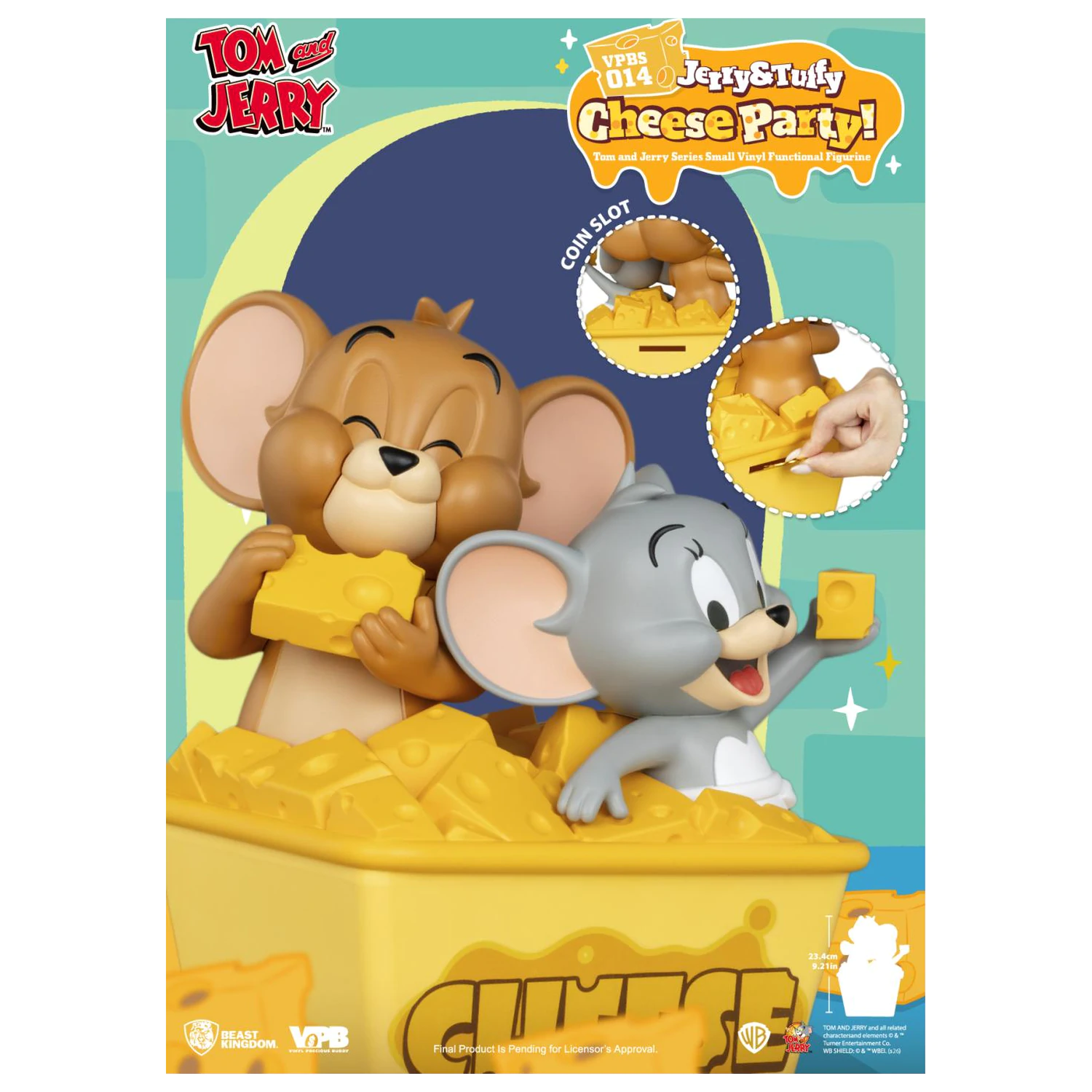 Tom & Jerry "Jerry & Tuffy Cheese Party" Skarbonka 23.4 cm zdjęcie produktu