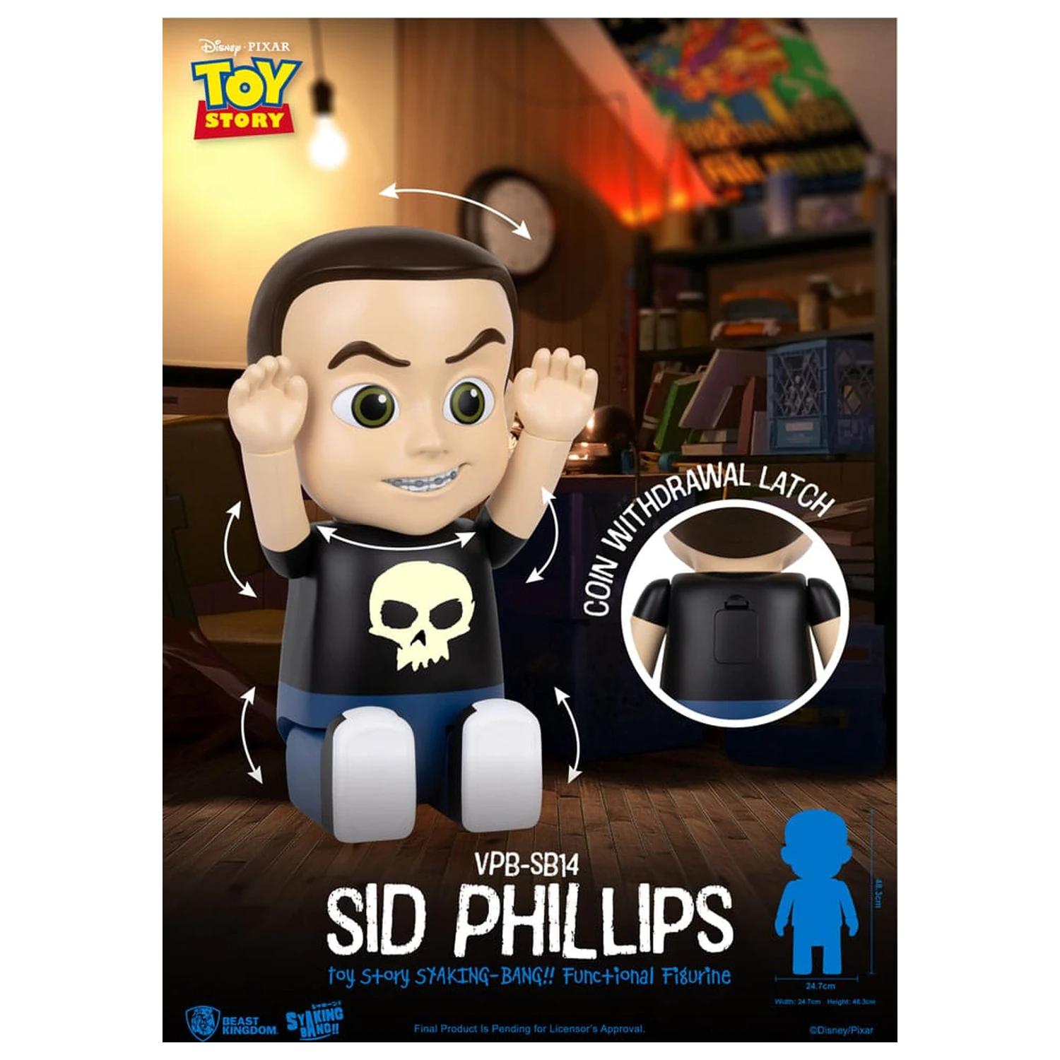 Toy Story Piggy Winyl Bank Sid Phillips 48 cm zdjęcie produktu