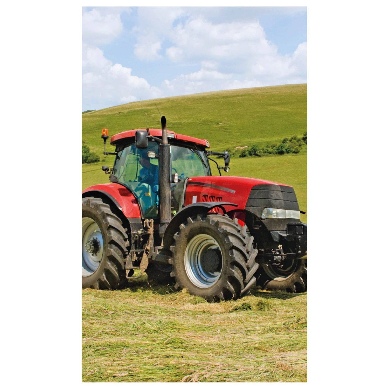 Ręcznik czerwony z traktorem, ręcznik do twarzy, ręcznik zdjęcie produktu