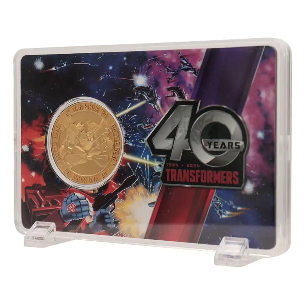 Transformers Moneta Kolekcjonerska 40th Anniversary Pozłacana 24k złotem Edycja 4 cm zdjęcie produktu