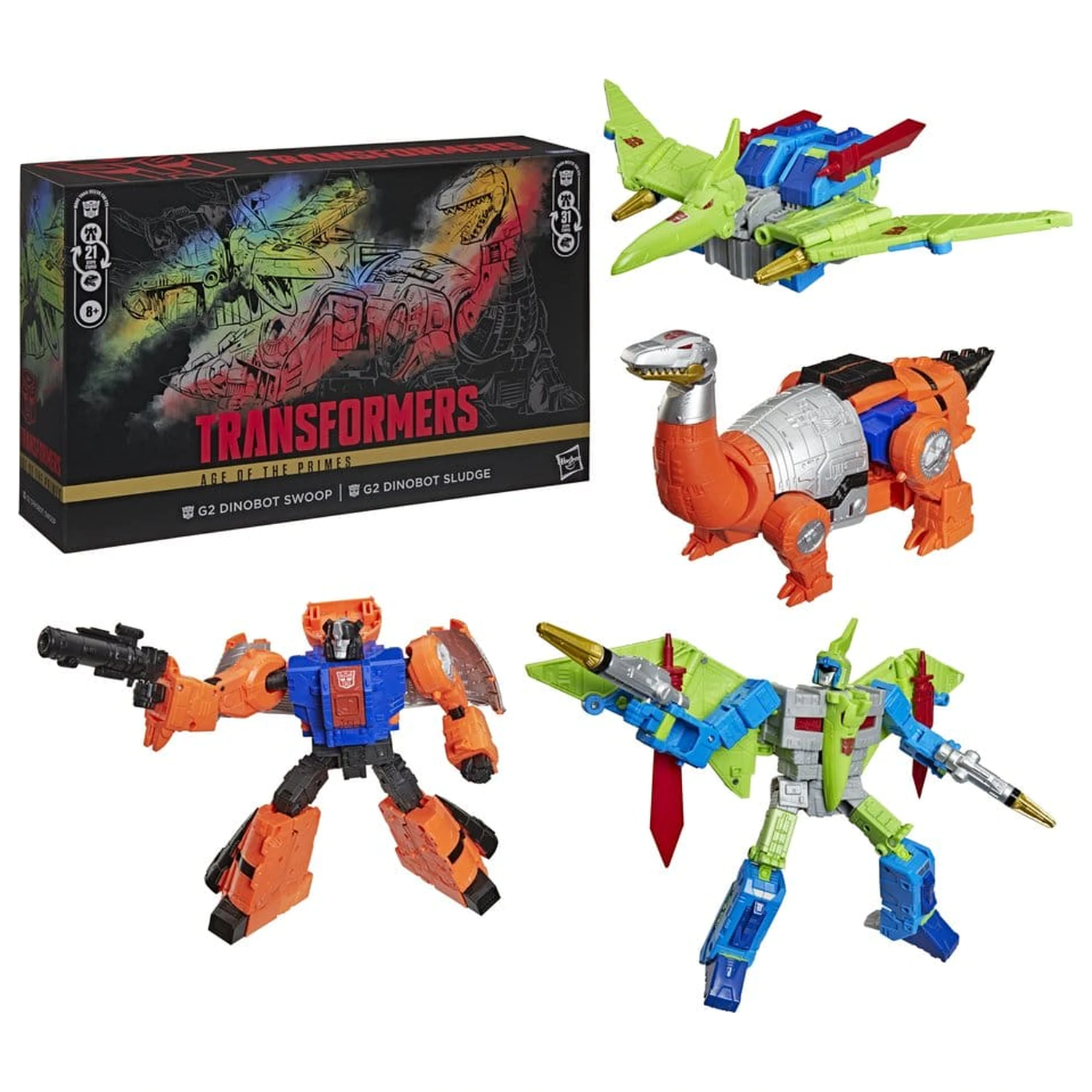 Transformers Age of the Primes Leader Class Figurka Akcji 2-Pak G2 G2 Dinobot Swoop i G2 Dinobot Sludge 19 cm zdjęcie produktu