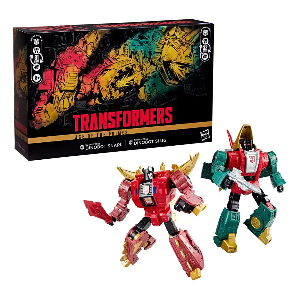 Transformers Age of the Primes Leader Class Figurka Akcji G2 Universe Dinobots Snarl & Slug 19 cm zdjęcie produktu