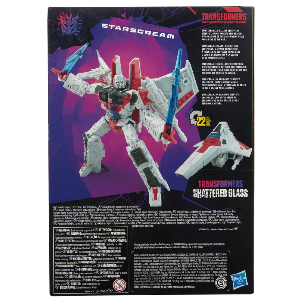 Transformers: Shattered Glass Voyager Class figurka akcji 2021 Starscream 18 cm zdjęcie produktu