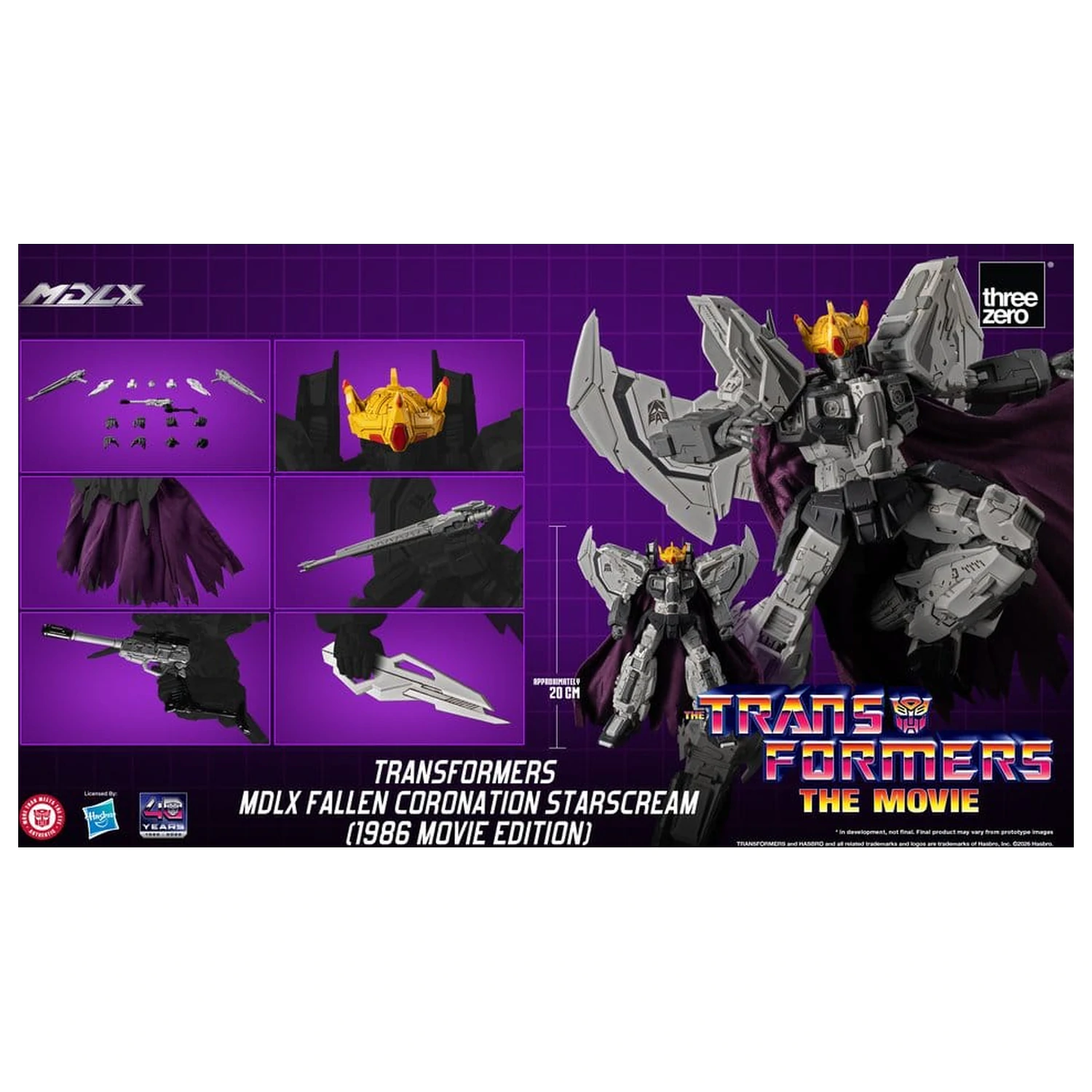 Transformers MDLX Figurka Fallen Coronation Starscream (1986 Movie Edition) 20 cm zdjęcie produktu