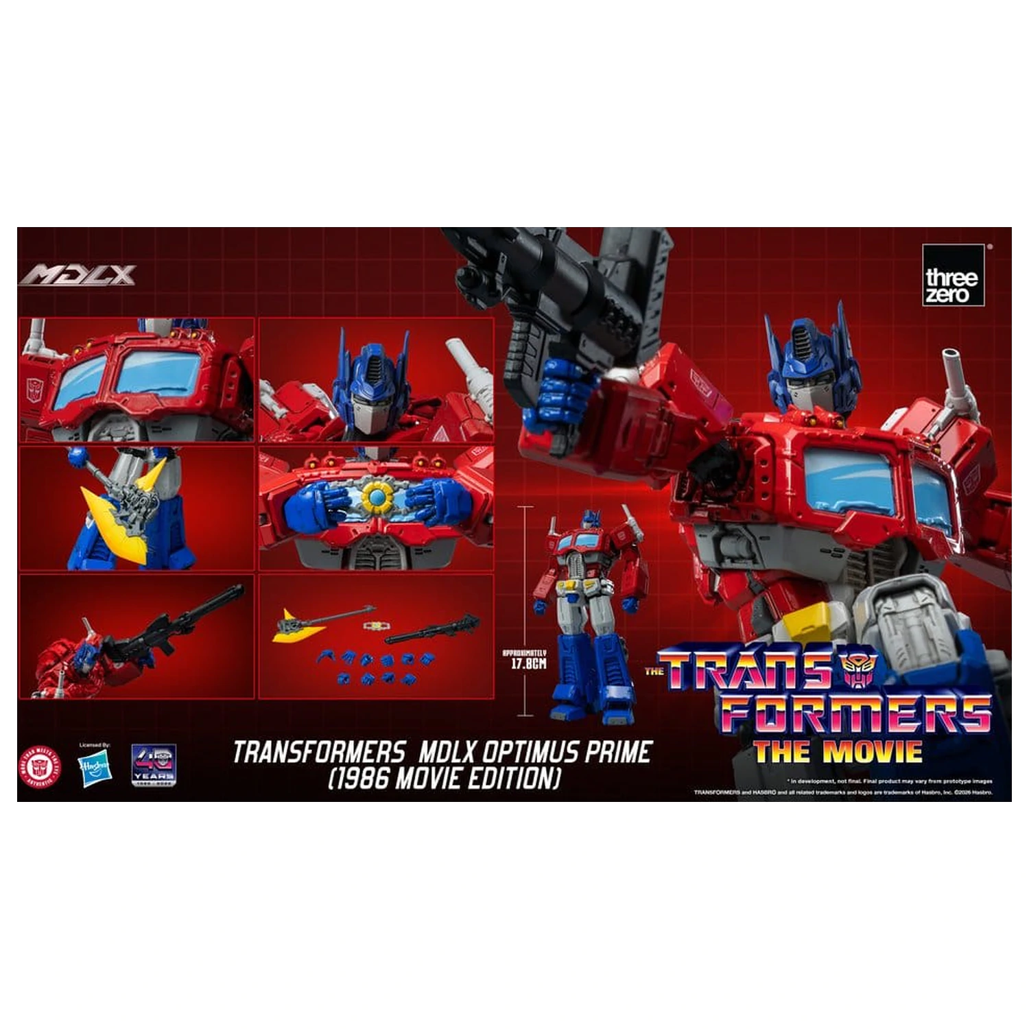 Transformers MDLX figurka akcji Optimus Prime (1986 Movie Edition) 18 cm zdjęcie produktu