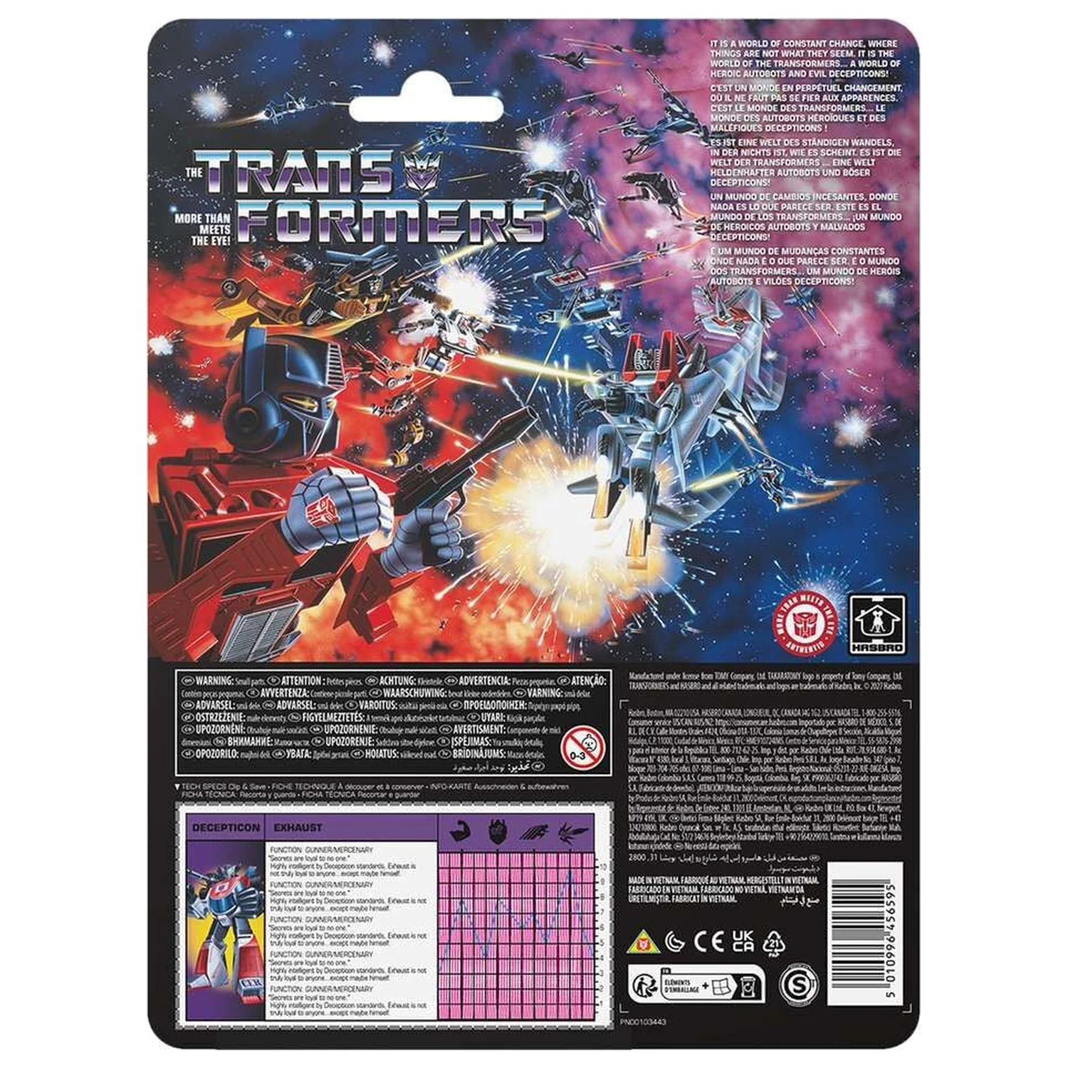Figurka Transformers More Than Meets The Eye Decepticon Exhaust 13,2 cm zdjęcie produktu