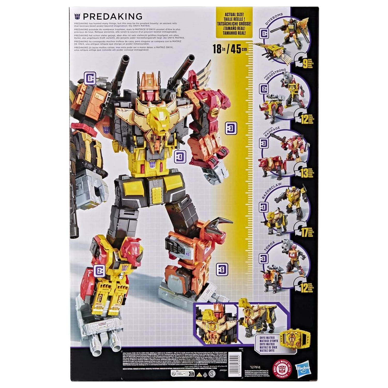 Transformers Power of the Primes Kombinująca Figurka Akcji Predaking 45 cm zdjęcie produktu
