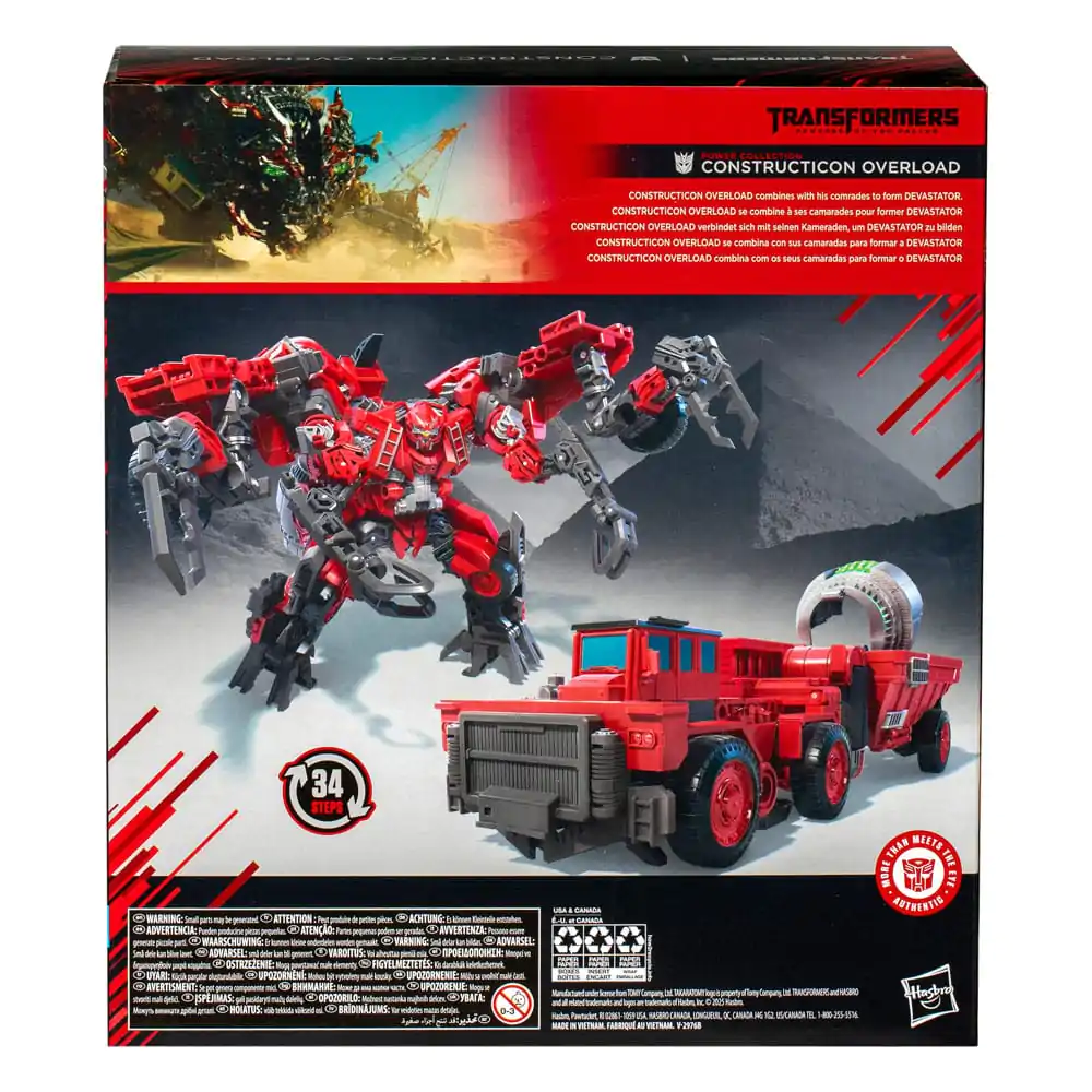 Transformers: Zemsta Upadłych Seria Studio Klasa Leader Figurka Akcji Power Collection Constructicon Overload 22 cm zdjęcie produktu