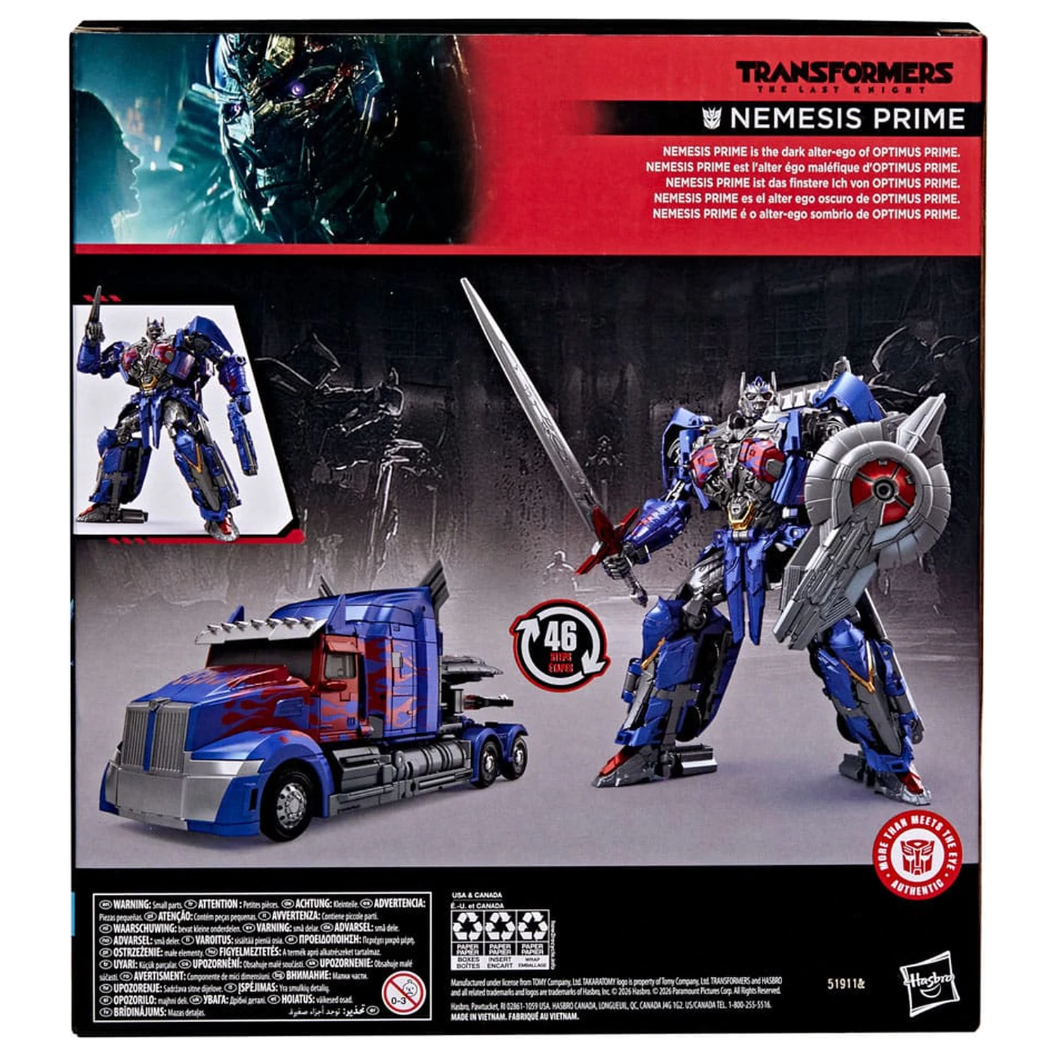 Transformers: Ostatni Rycerz Studio Series Leader Class Figurka Akcji Nemesis Prime 22 cm zdjęcie produktu