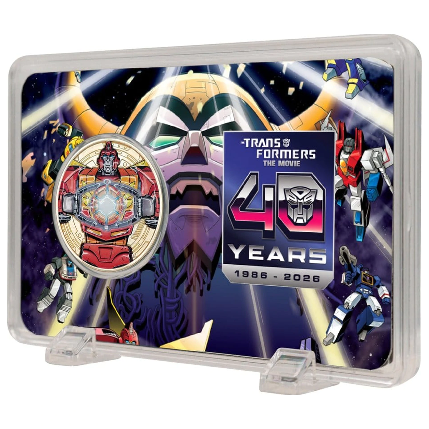 Transformers Collectable Coin The Movie 40th Anniversary Edycja Limitowana 24k pozłacana moneta zdjęcie produktu
