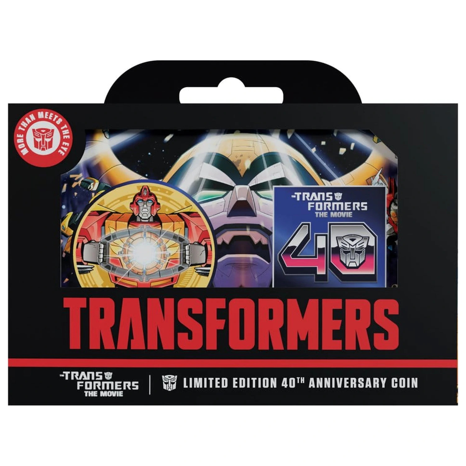 Transformers Collectable Coin The Movie 40th Anniversary Edycja Limitowana 24k pozłacana moneta zdjęcie produktu