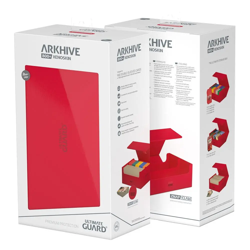 Ultimate Guard Arkhive 800+ XenoSkin Monocolor Red - pudełko zdjęcie produktu