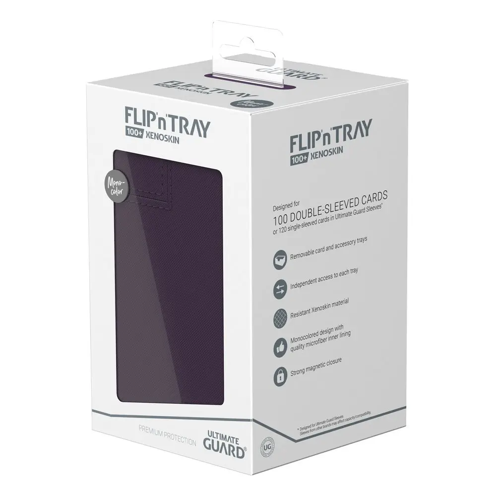 Ultimate Guard Flip`n`Tray 100+ XenoSkin Monocolor Purple - Pudełko na karty zdjęcie produktu