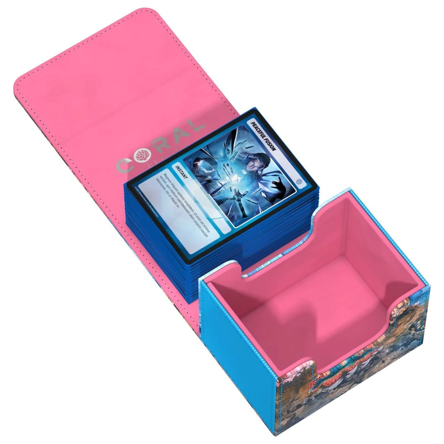 Ultimate Guard Sidewinder 100+ Xenoskin "Coral Places" - Seablue Hush zdjęcie produktu