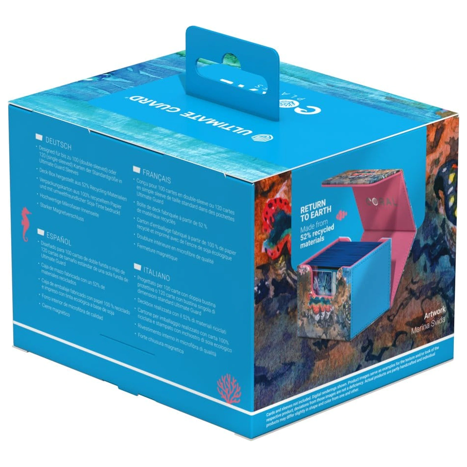 Ultimate Guard Sidewinder 100+ Xenoskin "Coral Places" - Seablue Hush zdjęcie produktu