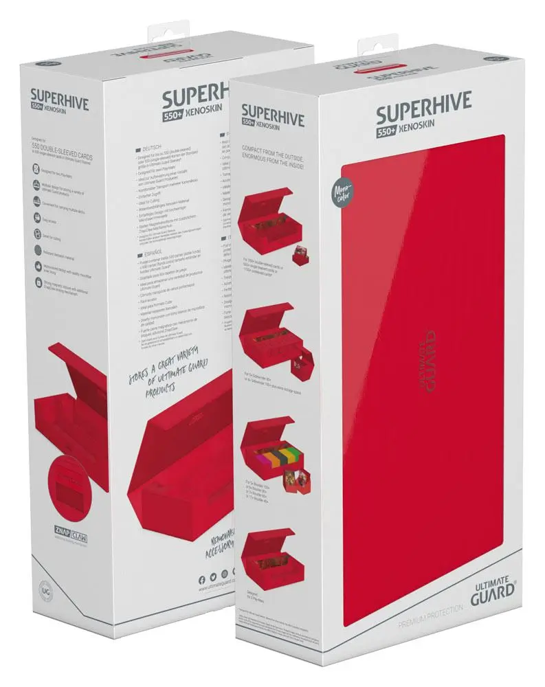 Ultimate Guard Superhive 550+ XenoSkin Monocolor Red - pudełko na karty zdjęcie produktu