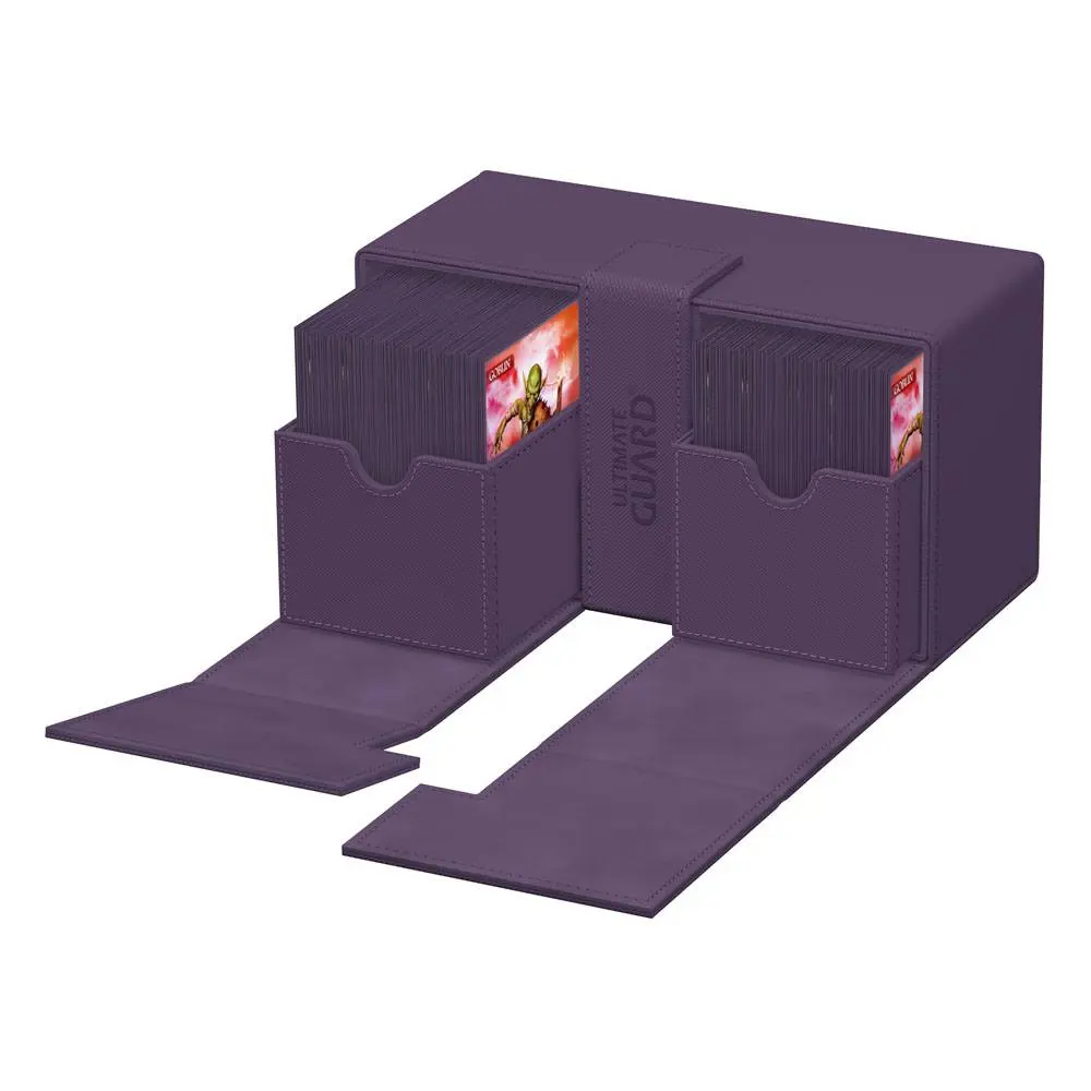 Ultimate Guard Twin Flip'n'Tray 200+ XenoSkin Monocolor Purple - Podwójne pudełko na karty zdjęcie produktu