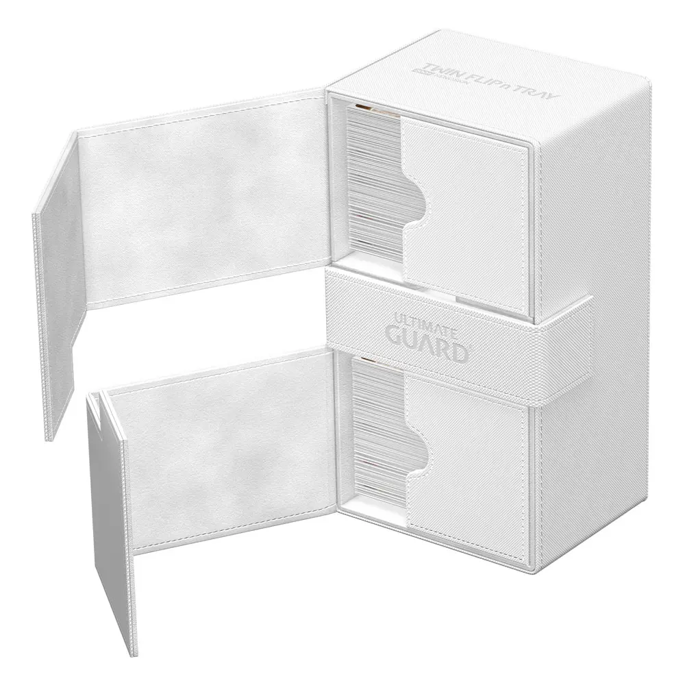 Ultimate Guard Twin Flip`n`Tray 200+ XenoSkin Monocolor White - Pojemnik na karty zdjęcie produktu