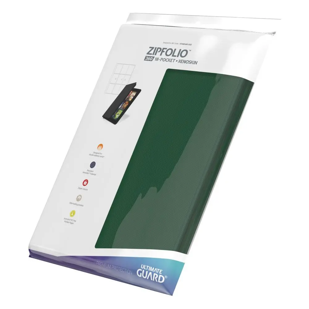 Ultimate Guard Zipfolio 360 - 18-Kieszeniowy XenoSkin Zielony zdjęcie produktu