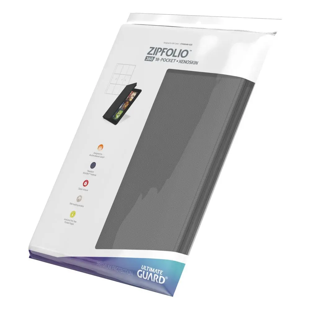 Ultimate Guard Zipfolio 360 - 18-kieszeniowy XenoSkin Szary zdjęcie produktu
