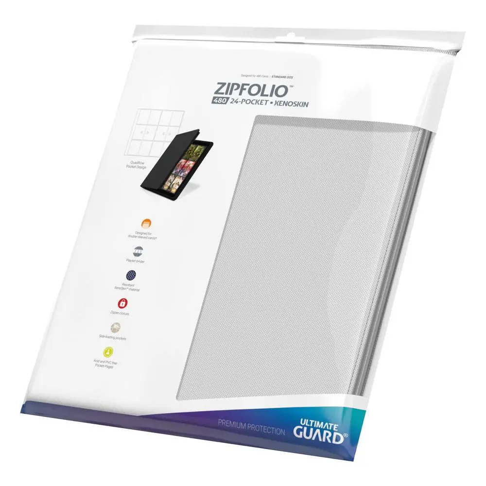 Ultimate Guard Zipfolio 480 - 24-kieszeniowy XenoSkin (Quadrow) - Biały zdjęcie produktu