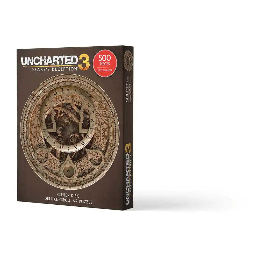 Uncharted Okrągłe Puzzle Dysk Szyfrowy Deluxe (500 elementów) zdjęcie produktu