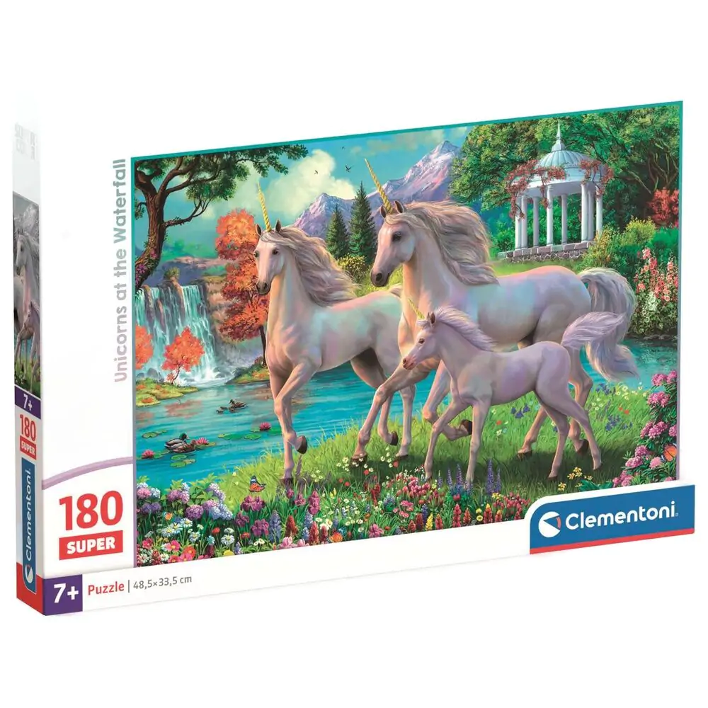 Unicorns at the Waterfall super puzzle 180 elementów zdjęcie produktu