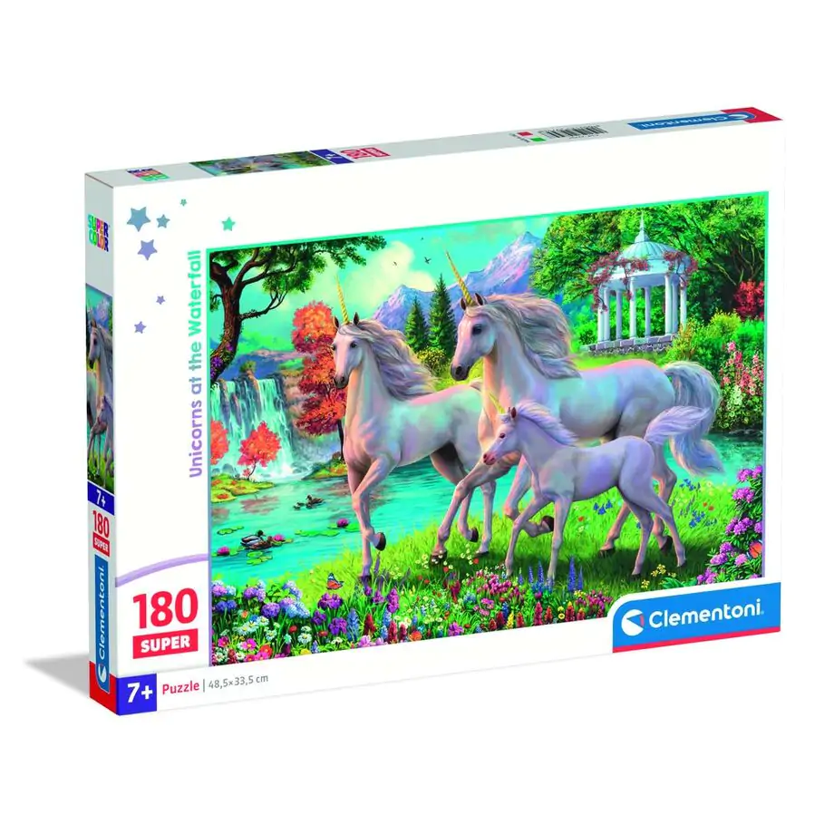 Unicorns at the Waterfall super puzzle 180 elementów zdjęcie produktu