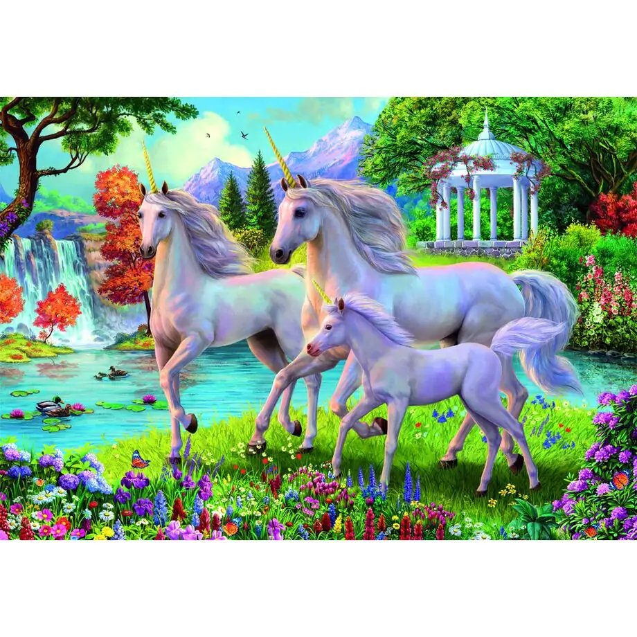 Unicorns at the Waterfall super puzzle 180 elementów zdjęcie produktu