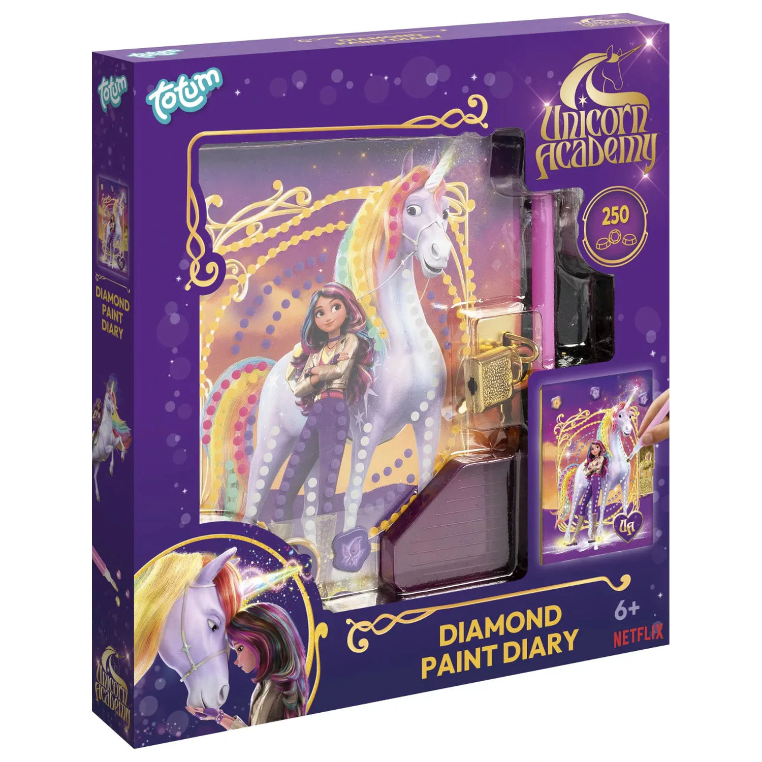 Unicorn Academy Friends Diamentowe Dotz Zamykany Pamiętnik zdjęcie produktu