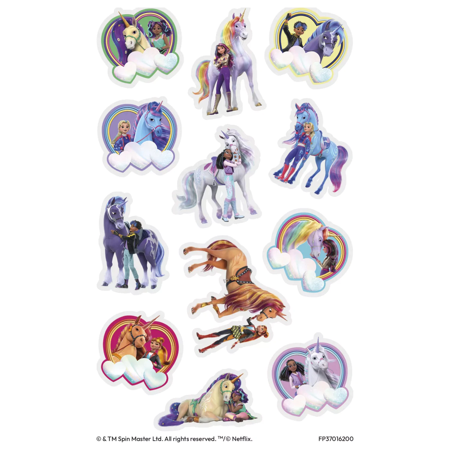 Unicorn Academy Heart Tattoos Zestaw 12 sztuk zdjęcie produktu