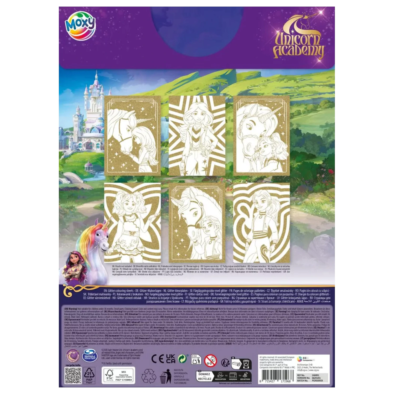 Unicorn Academy Shine Glittering Kolorowanka A4 zdjęcie produktu
