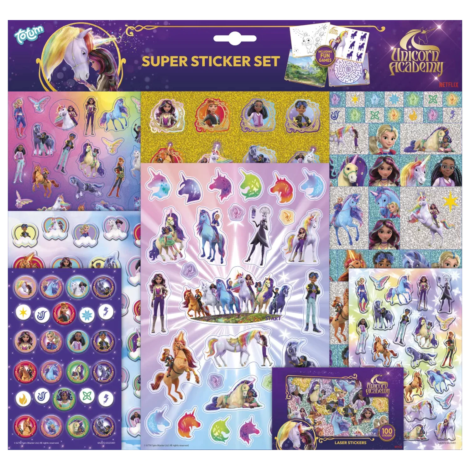 Unicorn Academy Super Zestaw Naklejek z Zabawką zdjęcie produktu