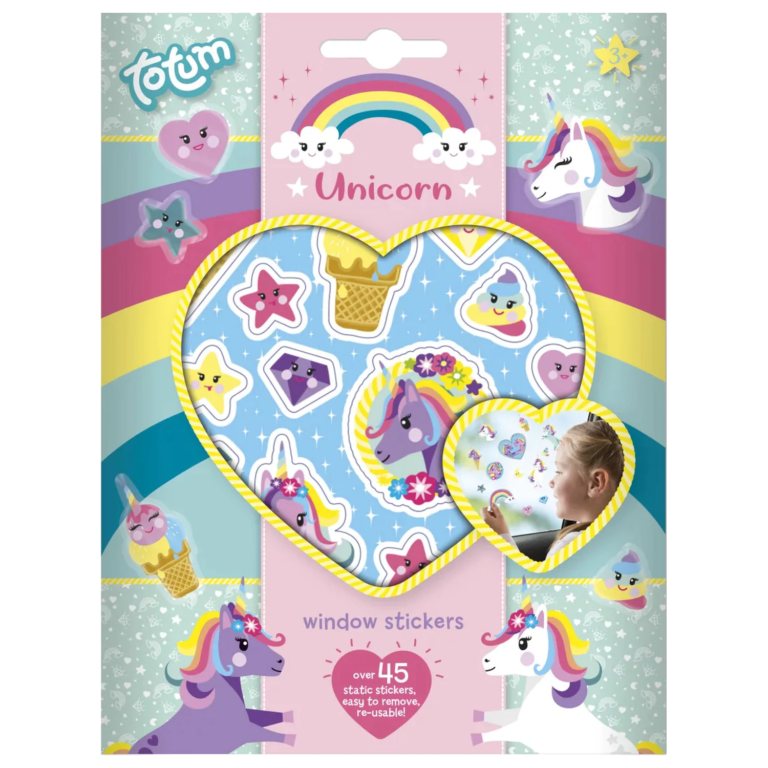 Zestaw naklejek na okno Unicorn Happy zdjęcie produktu