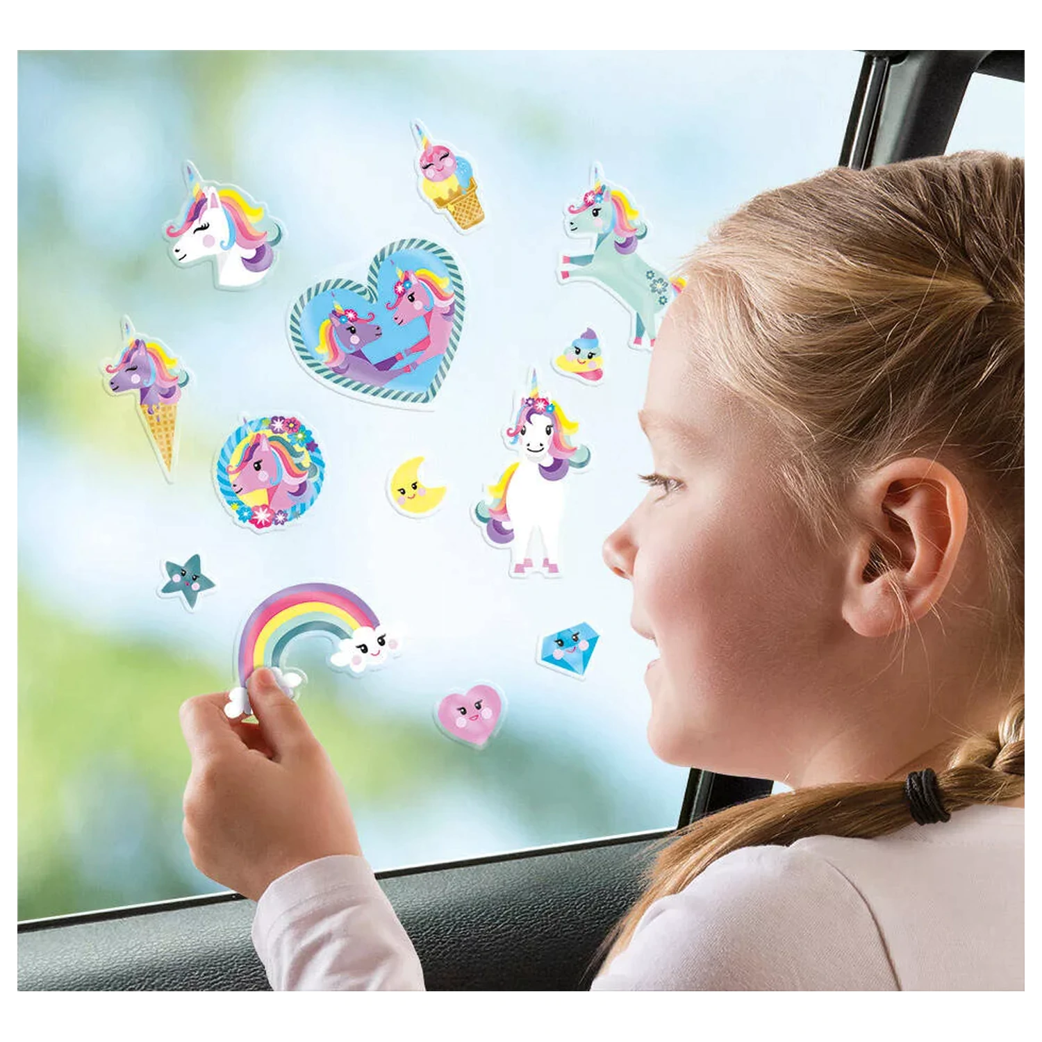Zestaw naklejek na okno Unicorn Happy zdjęcie produktu