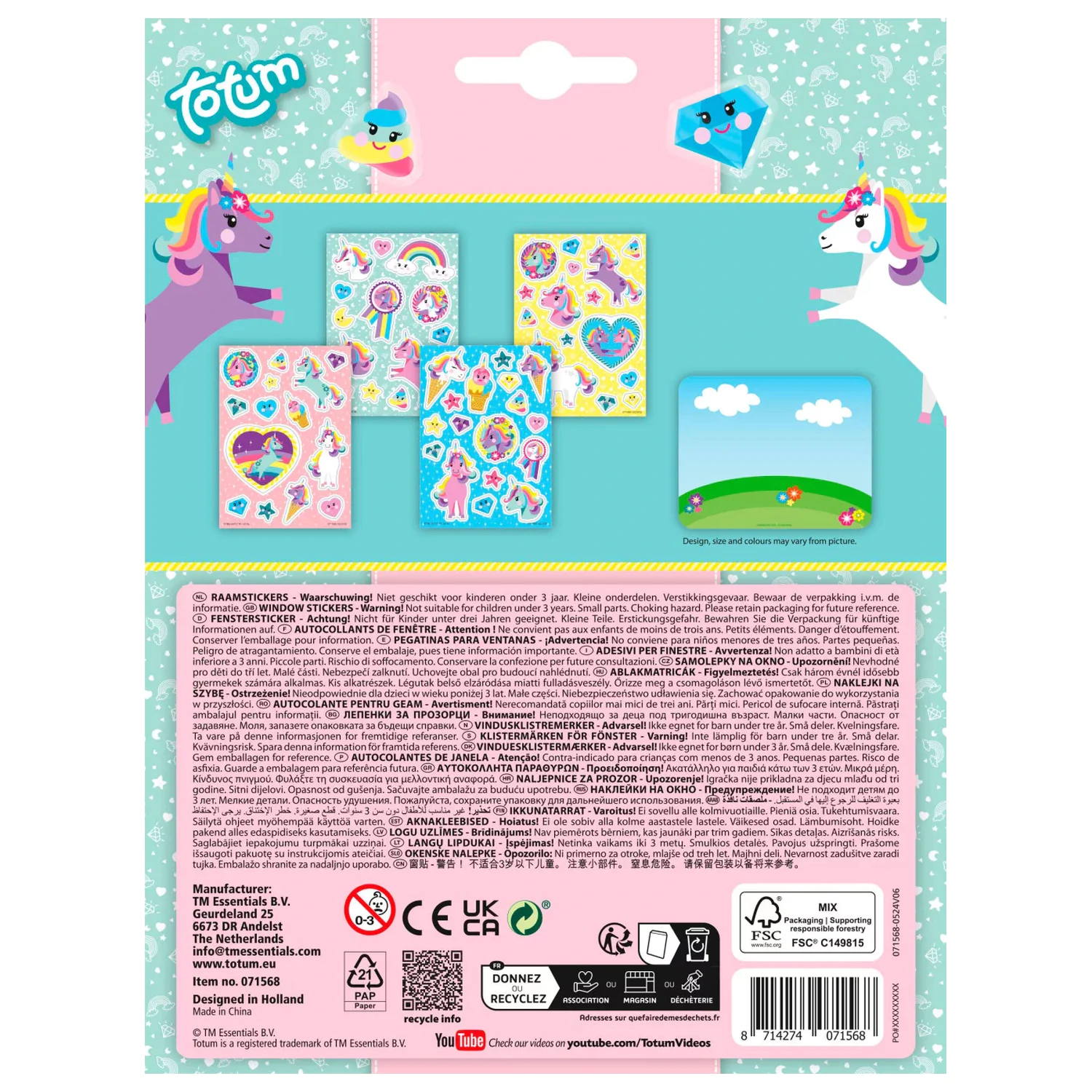 Zestaw naklejek na okno Unicorn Happy zdjęcie produktu