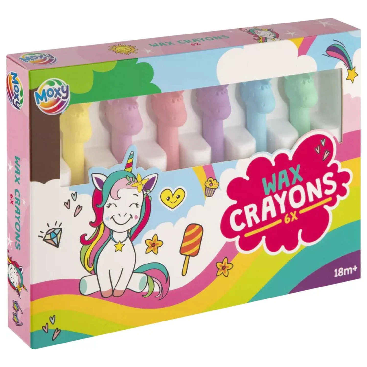 Unicorn Happy Shape Kredki, 6 sztuk zdjęcie produktu