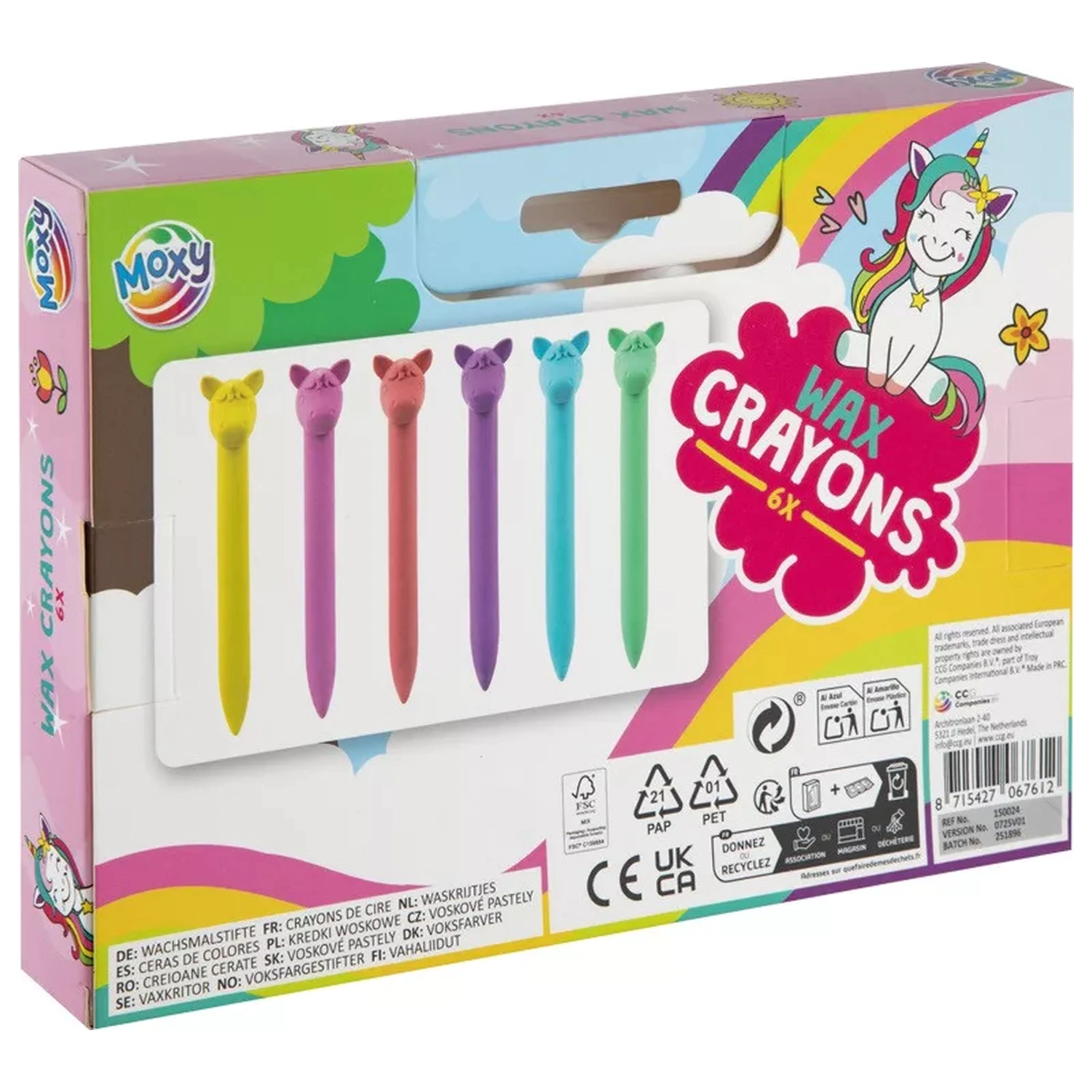 Unicorn Happy Shape Kredki, 6 sztuk zdjęcie produktu
